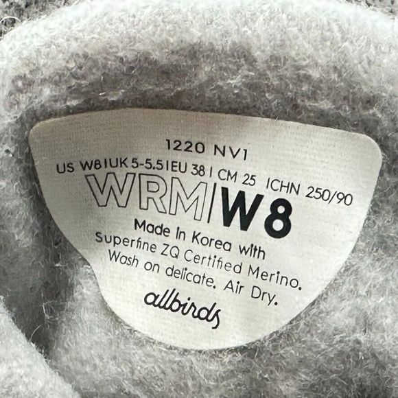 Allbirds Wool Runners Dapple Light Grey Cream Sole Women 8 Sneakers WRM Casual - Picture 8 of 13